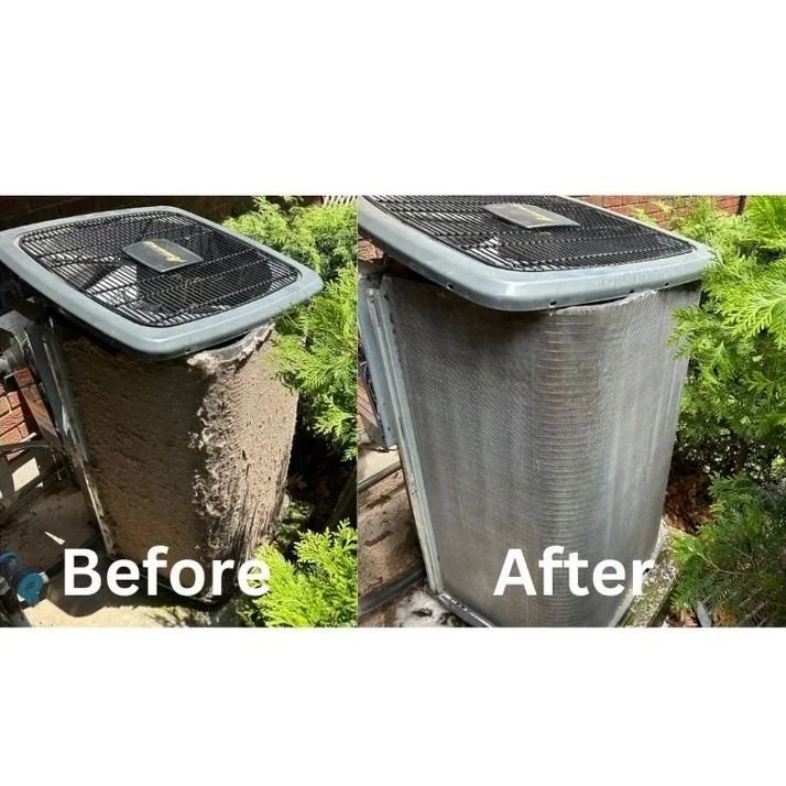 Paladin Mechanical Air Conditioning unit - before and after maintenance